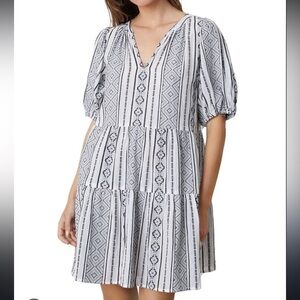 Velvet by Graham & Spencer Monique Boho Puff Sleeve Dress size small